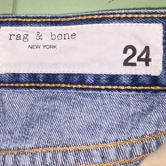 Rag & Bone Gunner Distressed Ripped Denim Jean Shorts Jorts Cutoffs Size 24 - Picture 4 of 8